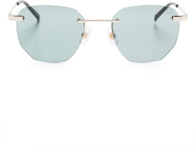 Dunhill Zonnebril met geometrisch montuur Goud