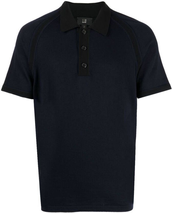 Dunhill Wollen poloshirt Blauw