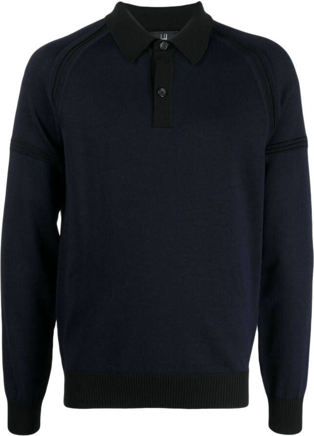 Dunhill Wollen poloshirt Blauw