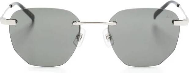 Dunhill Zonnebril met geometrisch montuur Zilver