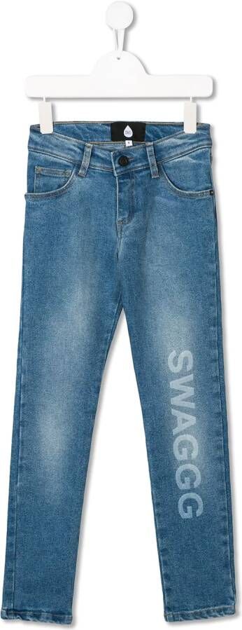 DUOltd Slim-fit jeans Blauw
