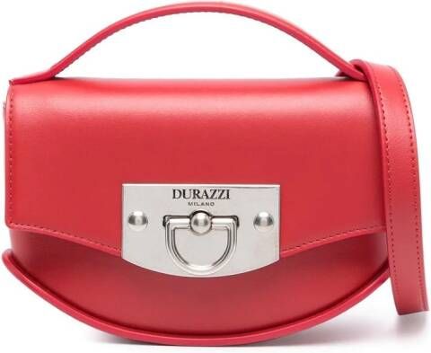 Durazzi Milano Leren schoudertas Rood
