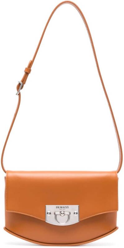 Durazzi Milano Schoudertas met gegraveerd logo Zilver