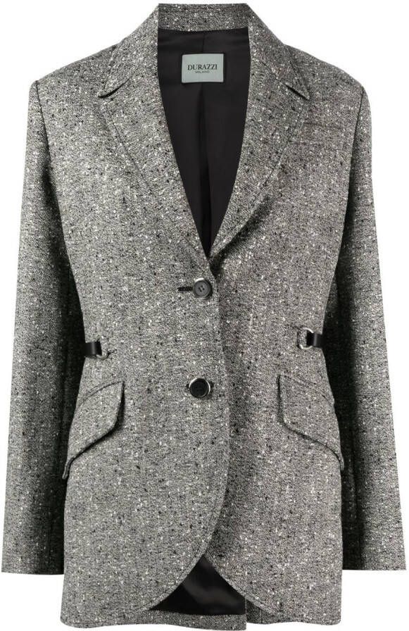 Durazzi Milano Blazer met enkele rij knopen Grijs