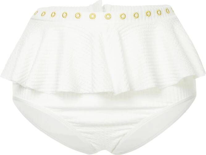 Duskii Bikinislip met ruche Wit