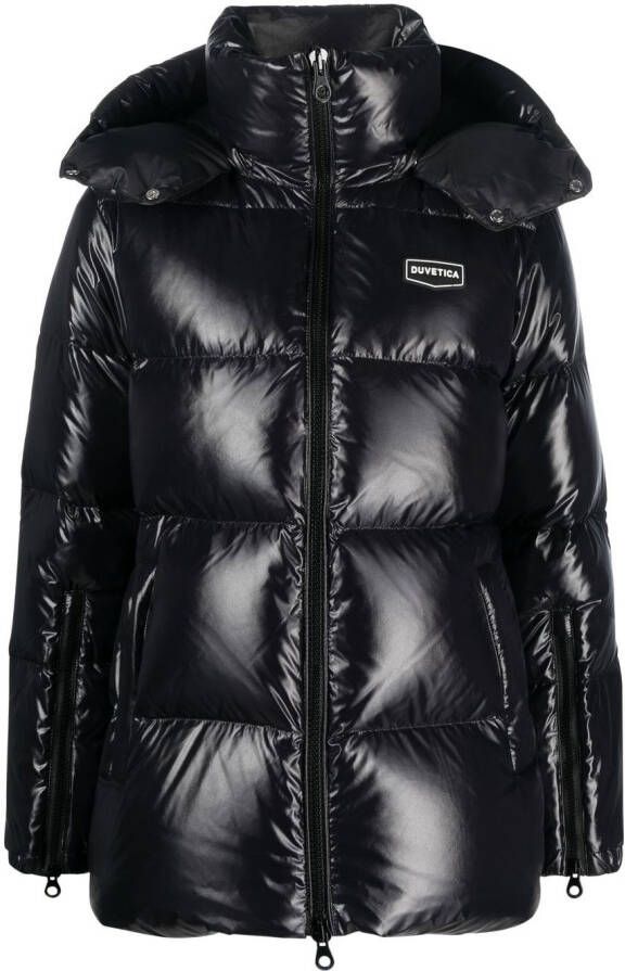 Duvetica Donsjack met ceintuur Zwart