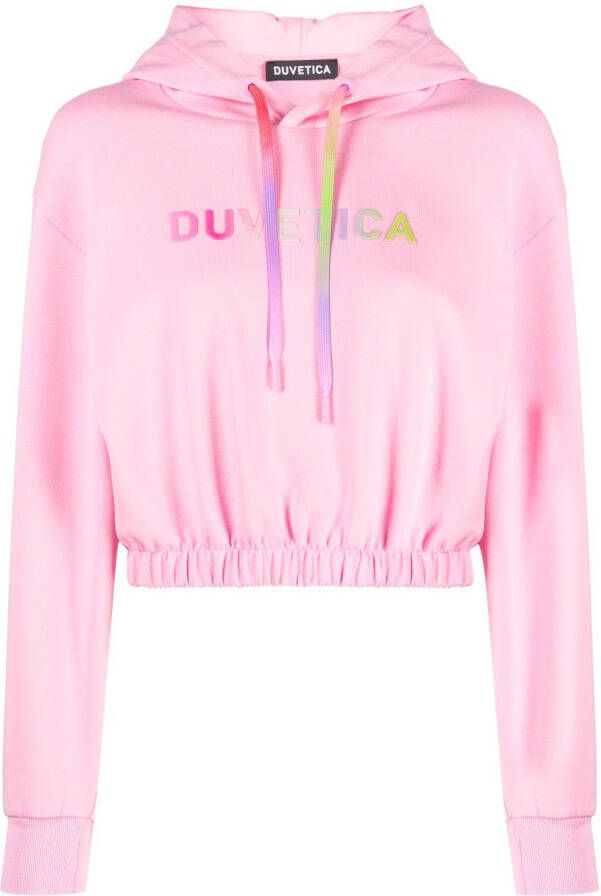 Duvetica Hoodie met logoprint Roze