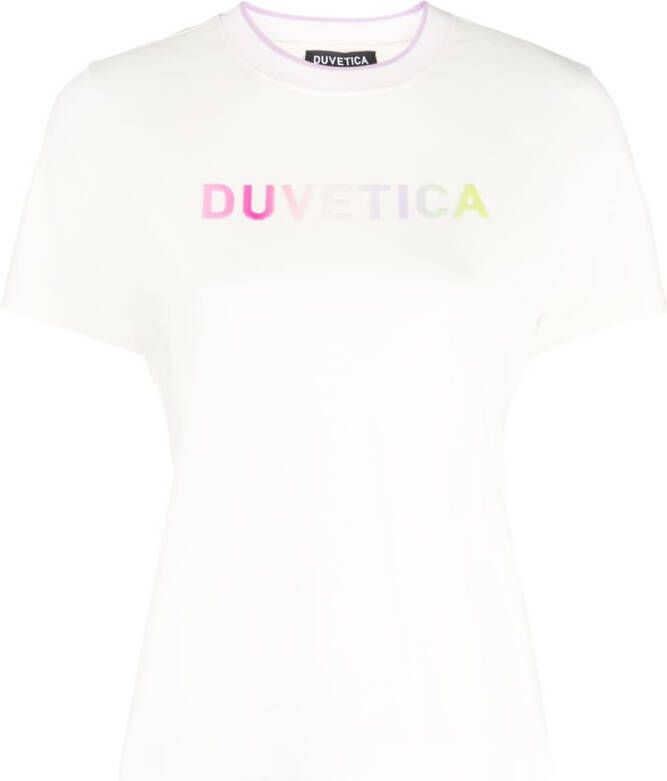 Duvetica T-shirt met logoprint Beige