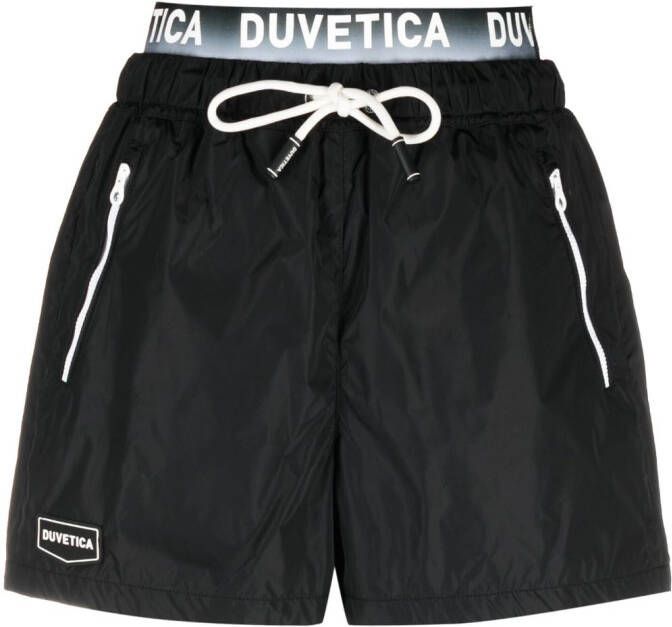Duvetica Shorts met logoprint Zwart