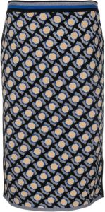 DVF Diane von Furstenberg abstract-print knitted skirt Zwart