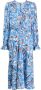 DVF Diane von Furstenberg Gesmockte jurk Blauw - Thumbnail 1