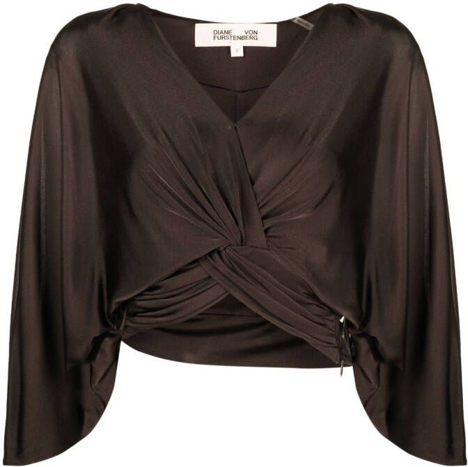 DVF Diane von Furstenberg Cropped blouse Bruin