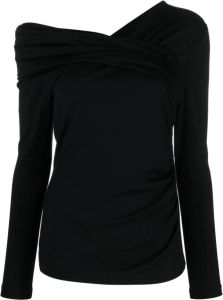 DVF Diane von Furstenberg Asymmetrische blouse Zwart