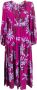 DVF Diane von Furstenberg Dominique zijden midi-jurk Paars - Thumbnail 1