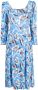 DVF Diane von Furstenberg Midi-jurk met bloemenprint Blauw - Thumbnail 1