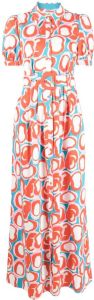 DVF Diane von Furstenberg Jurk met abstracte print Oranje