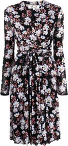 DVF Diane von Furstenberg Jurk met bloemenprint Zwart