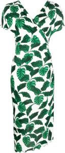 DVF Diane von Furstenberg Midi-jurk met print Groen