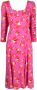 DVF Diane von Furstenberg Midi-jurk met print Roze - Thumbnail 1