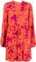 DVF Diane von Furstenberg Mini-jurk met bloemenprint Oranje - Thumbnail 1