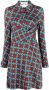 DVF Diane von Furstenberg Mini-jurk met geometrische print Bruin - Thumbnail 1