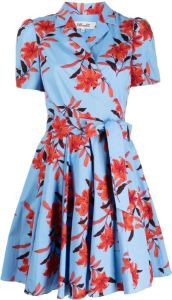DVF Diane von Furstenberg Mini-jurk met print Blauw