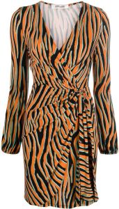 DVF Diane von Furstenberg Mini-jurk met print Oranje
