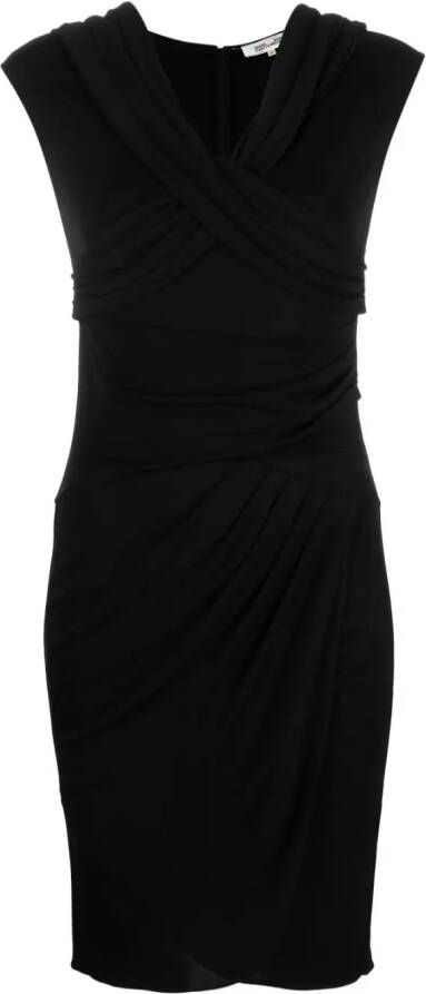 DVF Diane von Furstenberg Off-shoulder midi-jurk Zwart