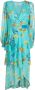 DVF Diane von Furstenberg Gedrapeerde jurk Blauw - Thumbnail 1