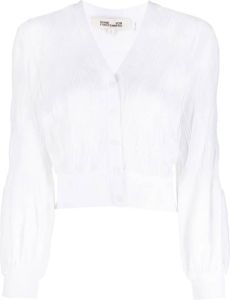 DVF Diane von Furstenberg Vest met textuur Wit