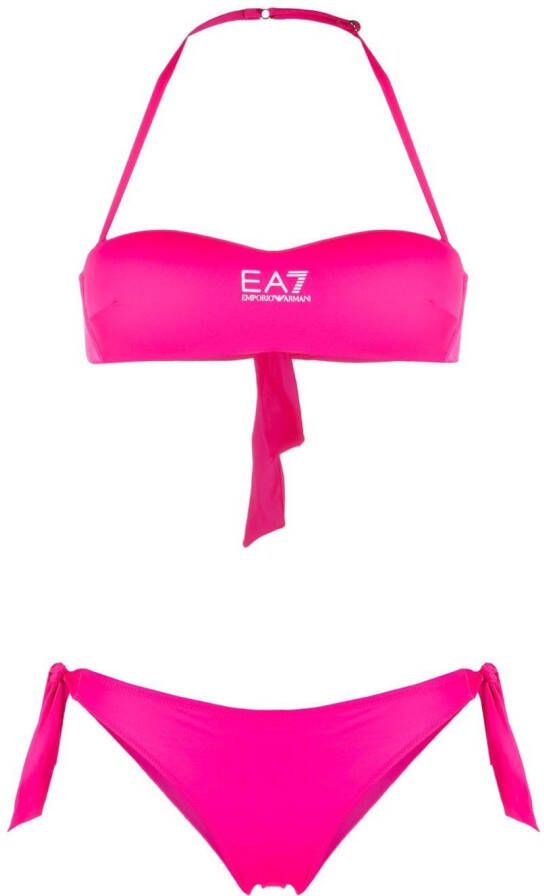 Ea7 Emporio Armani Bikini met logoprint Roze