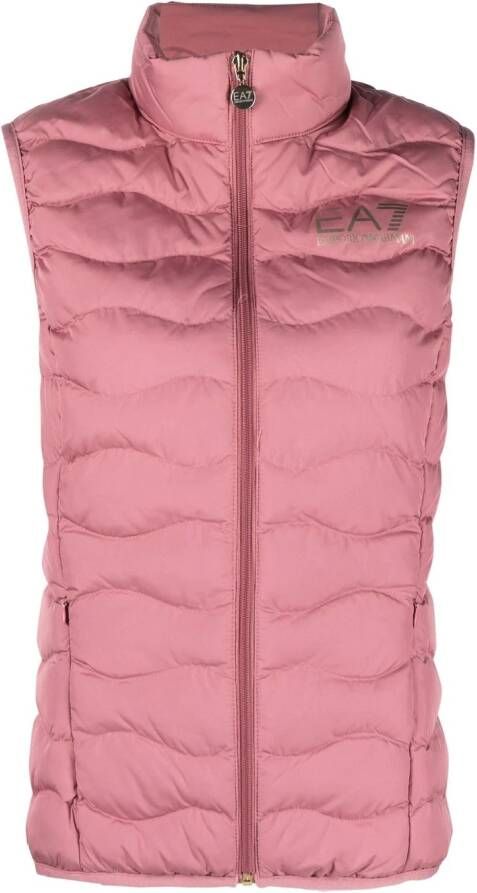 Ea7 Emporio Armani Core gewatteerde bodywarmer Roze