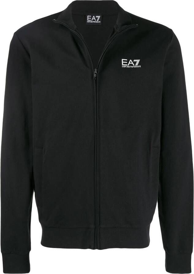 Ea7 Emporio Armani Bomberjack met logo Zwart