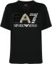 Ea7 Emporio Armani T-shirt verfraaid met strass Zwart - Thumbnail 1