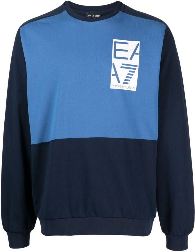 Ea7 Emporio Armani Sweater met print Blauw