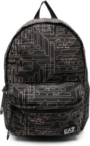 Ea7 Emporio Armani Graphic Series logo-print backpack Zwart