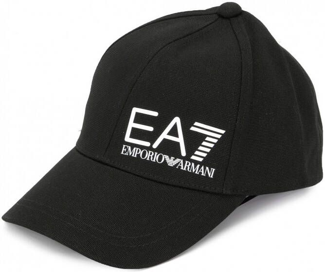 Ea7 Emporio Armani Honkbalpet met logo Zwart