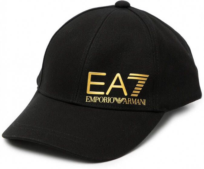 Ea7 Emporio Armani Honkbalpet met logoprint Zwart