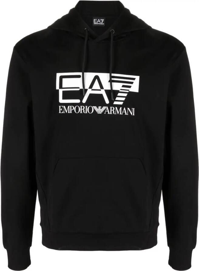 Ea7 Emporio Armani Hoodie met logoprint Zwart