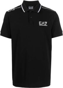 Ea7 Emporio Armani Poloshirt met geborduurd logo Zwart