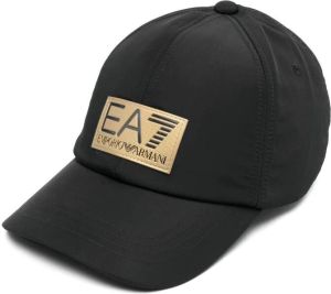 Ea7 Emporio Armani logo-patch baseball cap Zwart