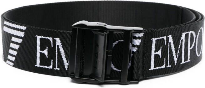 Ea7 Emporio Ar i Riem met logoplakkaat Zwart