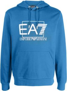 Ea7 Emporio Armani Hoodie met logoprint Blauw