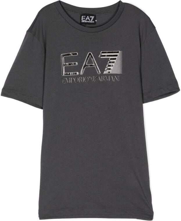 Ea7 Emporio Ar i T-shirt met logoprint Grijs