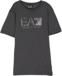 Ea7 Emporio Ar i logo-print cotton T-shirt Grijs