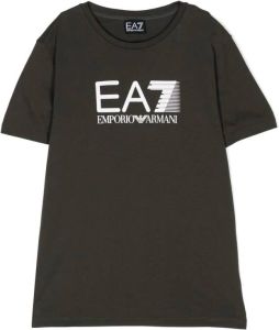 Ea7 Emporio Ar i logo-print cotton T-shirt Groen