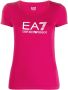 Ea7 Emporio Armani T-shirt met logoprint Roze - Thumbnail 1