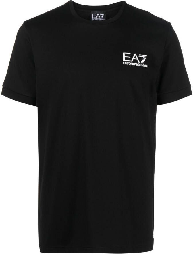 Ea7 Emporio Armani T-shirt met logo Zwart
