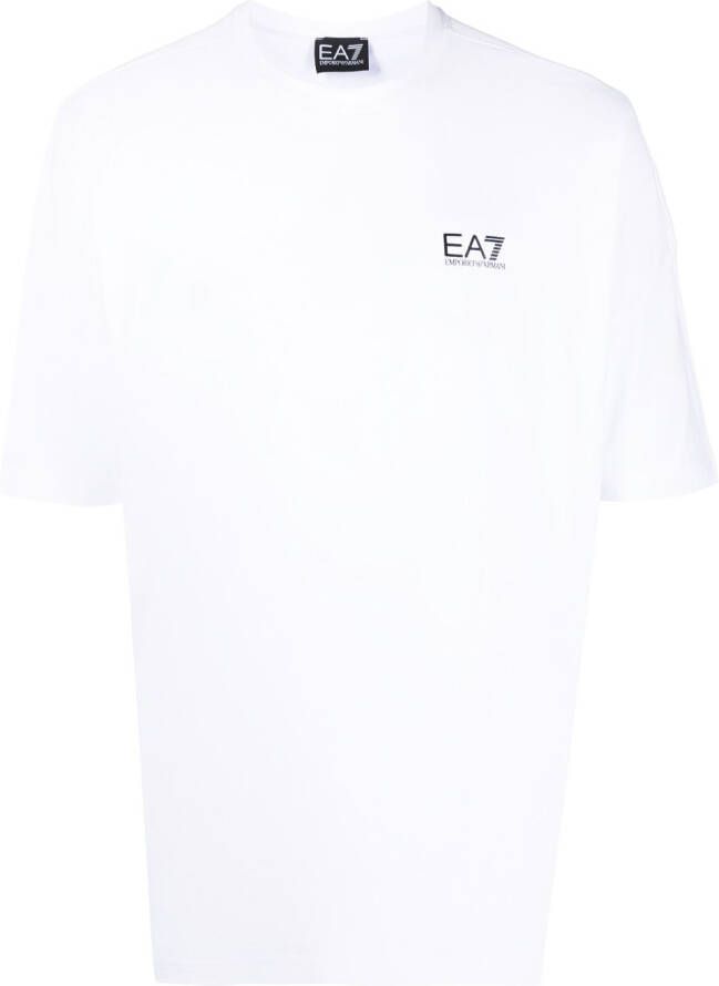 Ea7 Emporio Armani logo print T-shirt Wit