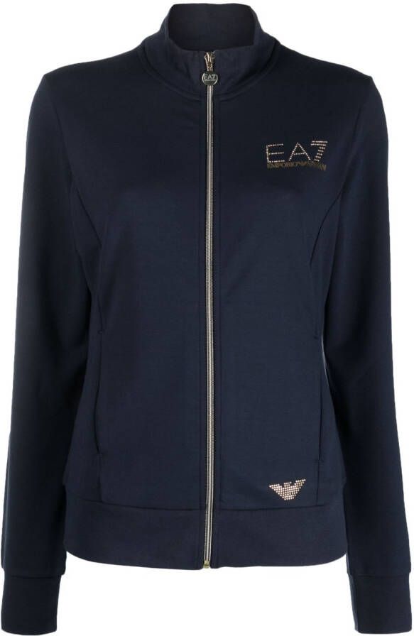 Ea7 Emporio Armani Sweater met rits Blauw
